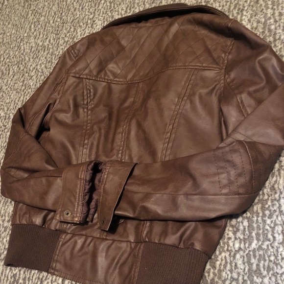 Brown Leather Jacket - Picture 4 of 4